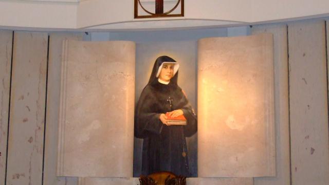 Obraz św. Faustyny w Sanktuarium Bożego Miłosierdzia w Krakowie-Łagiewnikach