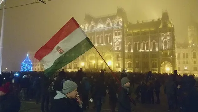 Demonstracja antyrządowa w Budapeszcie