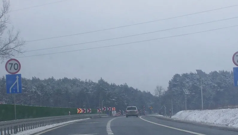 Wypadek ciężarówki na dk nr 8