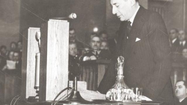 Józef Beck podczas swego słynnego przemówienia w Sejmie 5 maja 1939 roku