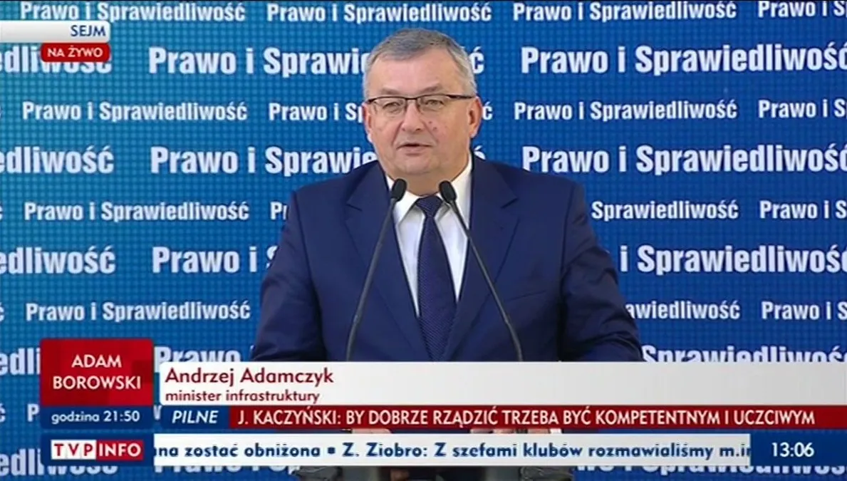 Adamczyk: kolej połączy polskie miasta