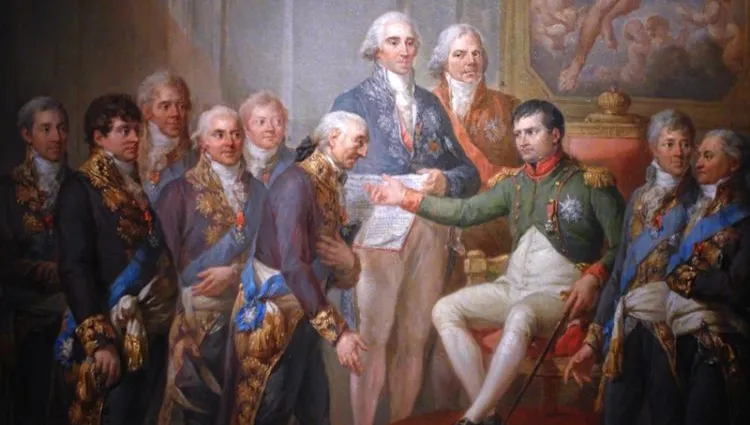 Nadanie konstytucji Księstwu Warszawskiemu przez Napoleona w 1807 roku/ mal. Marcello Bacciarelli