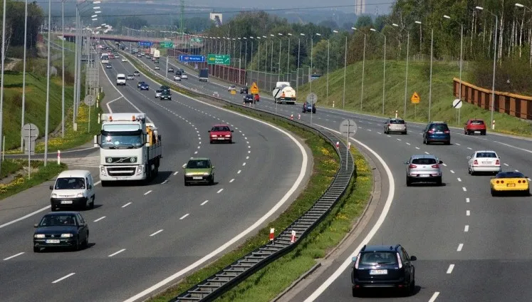 Pożar auta na A4