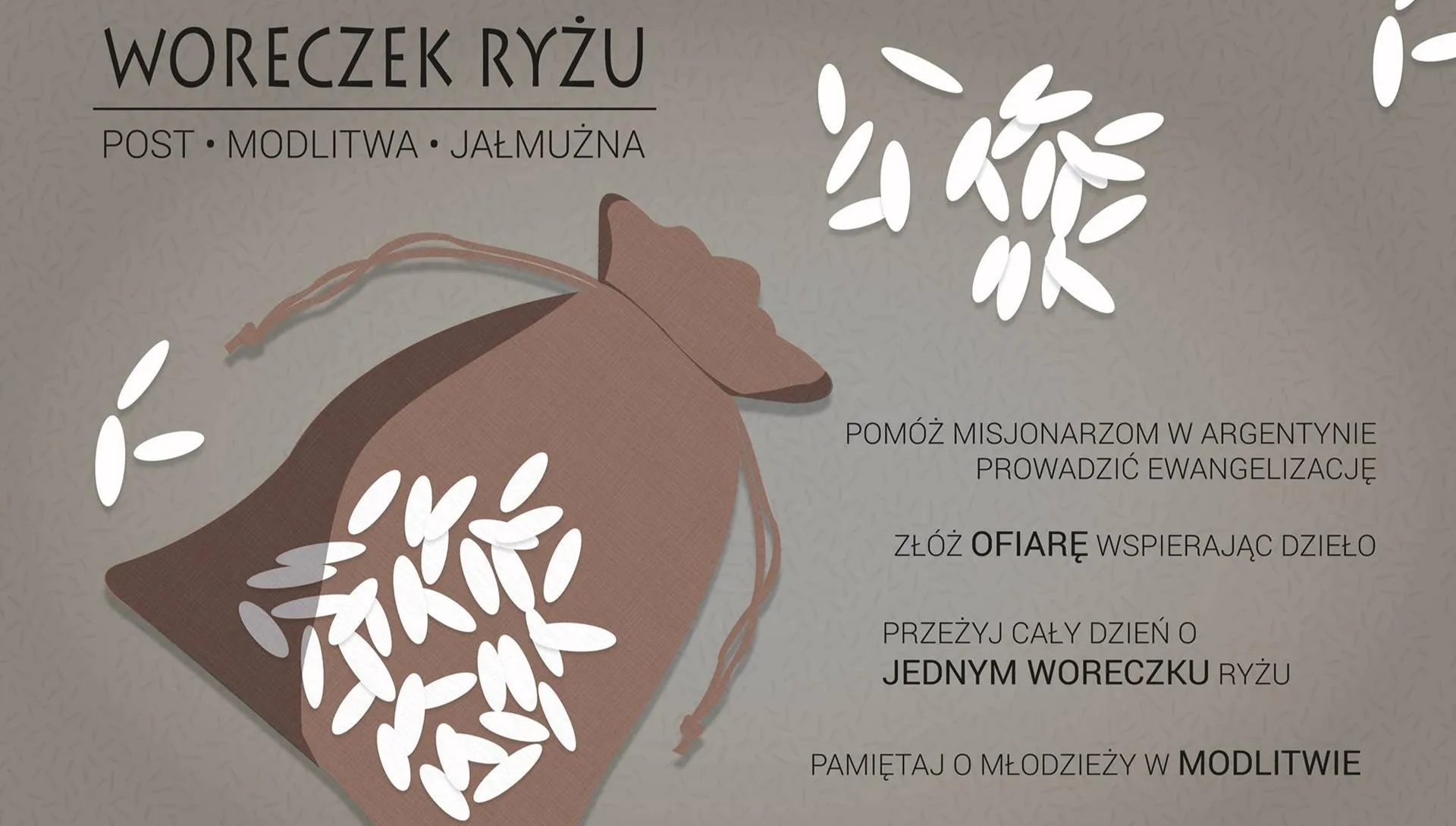 Akcja "Woreczek ryżu" na Wielki Post dla misjonarzy i Indian