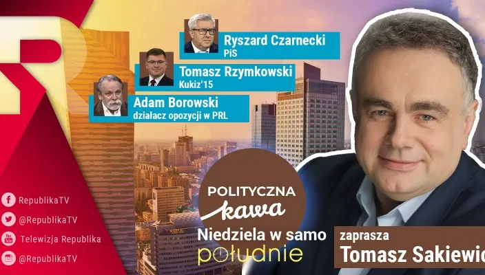 Niedzielne południe w Telewizji Republika: Tomasz Sakiewicz i jego "Polityczna kawa"