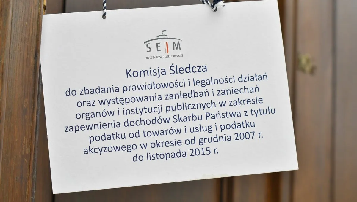 Ostatni prezes Głównego Urzędu Ceł przed komisją ds. VAT. Przesłuchanie Tomasza Michalaka