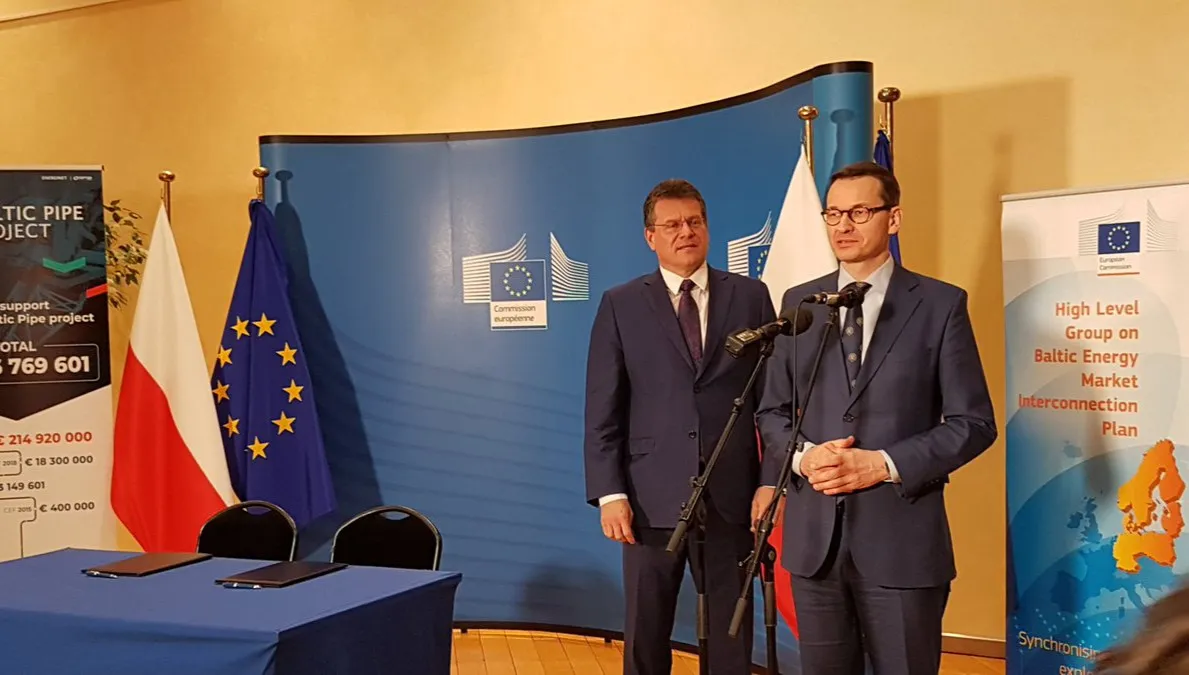 215 milionów euro - jest dofinansowanie do budowy gazociągu Baltic Pipe