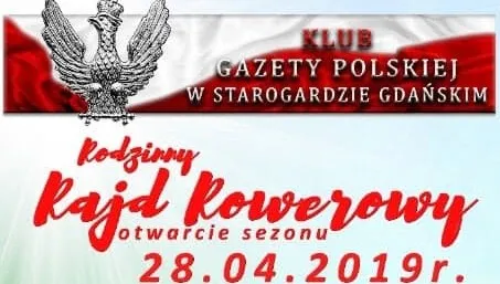 Klub "Gazety Polskiej" w Starogardzie Gdańskim zaprasza na Rodzinny Rajd Rowerowy