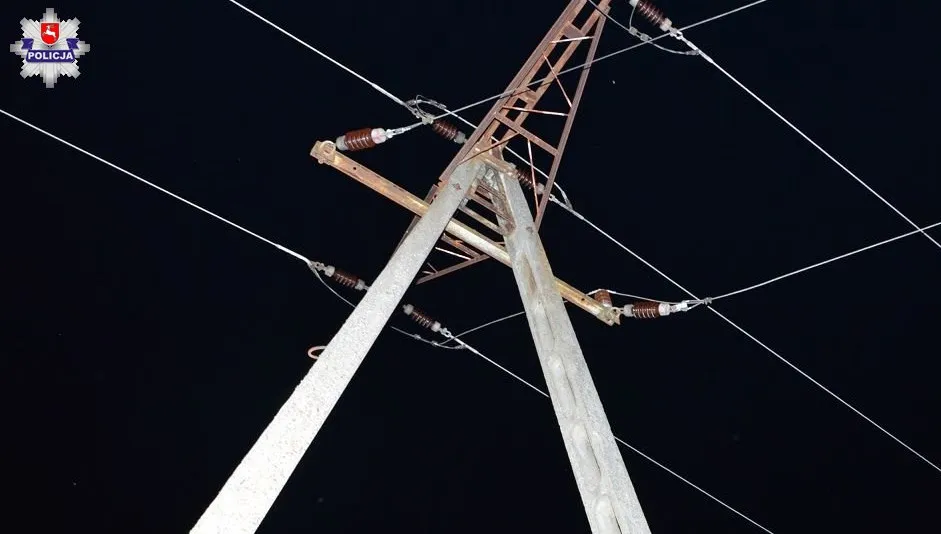 Tragiczna śmierć 19-latka. Wszedł na słup linii energetycznej