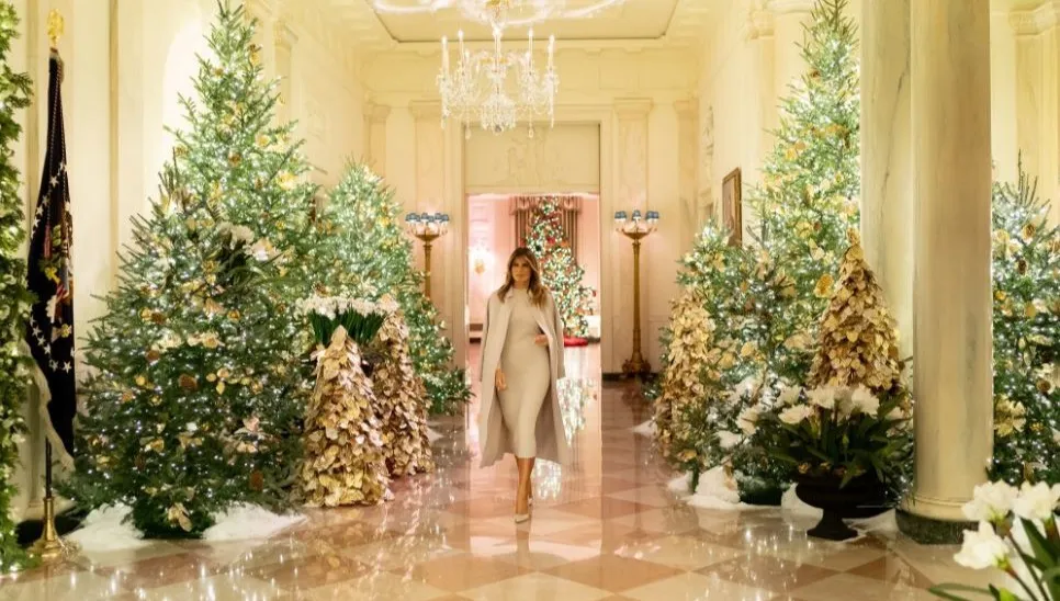 Biały Dom gotowy na Święta! Melania Trump: Duch Ameryki lśni
