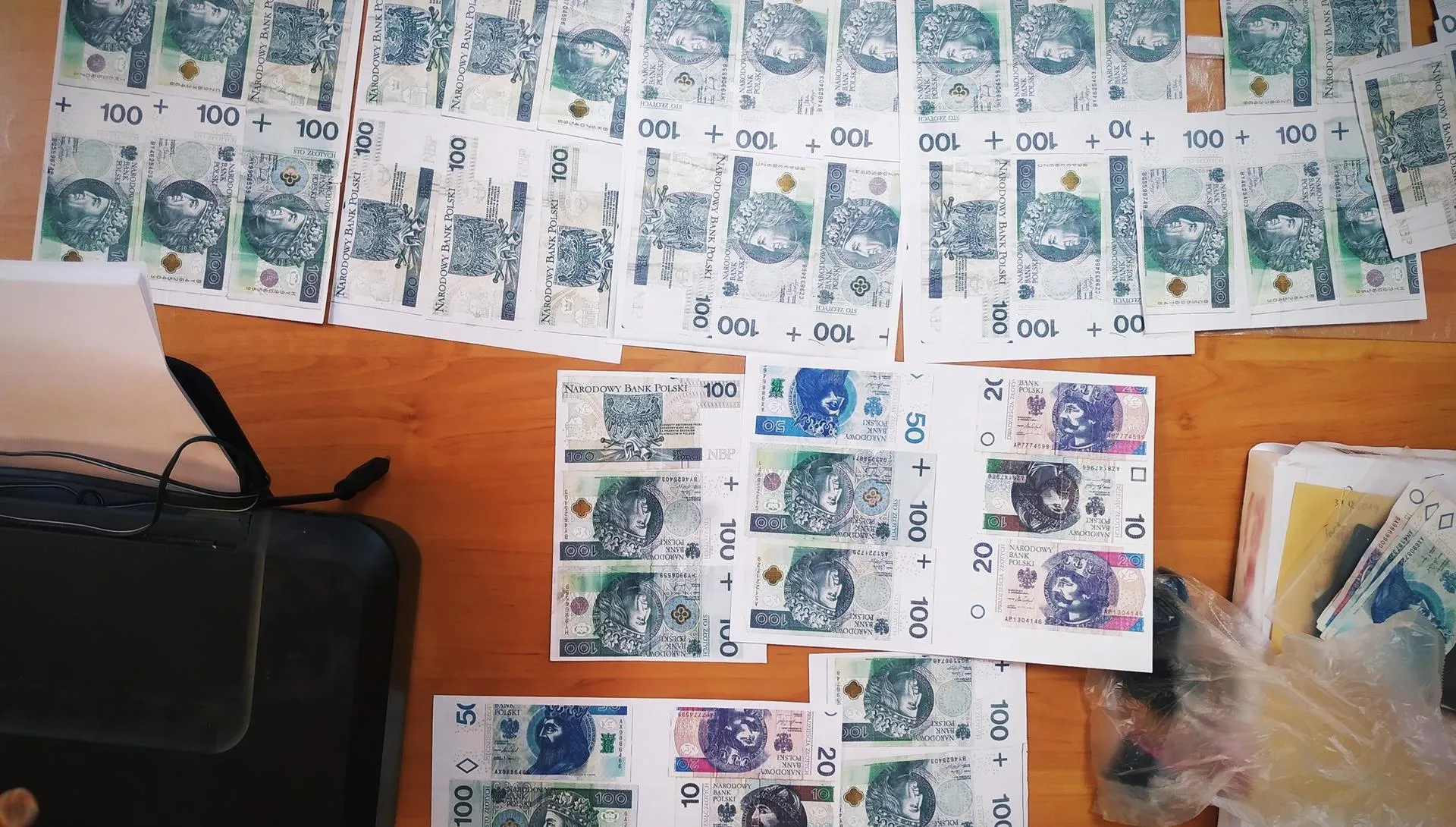 Podrabiał banknoty na domowej drukarce
