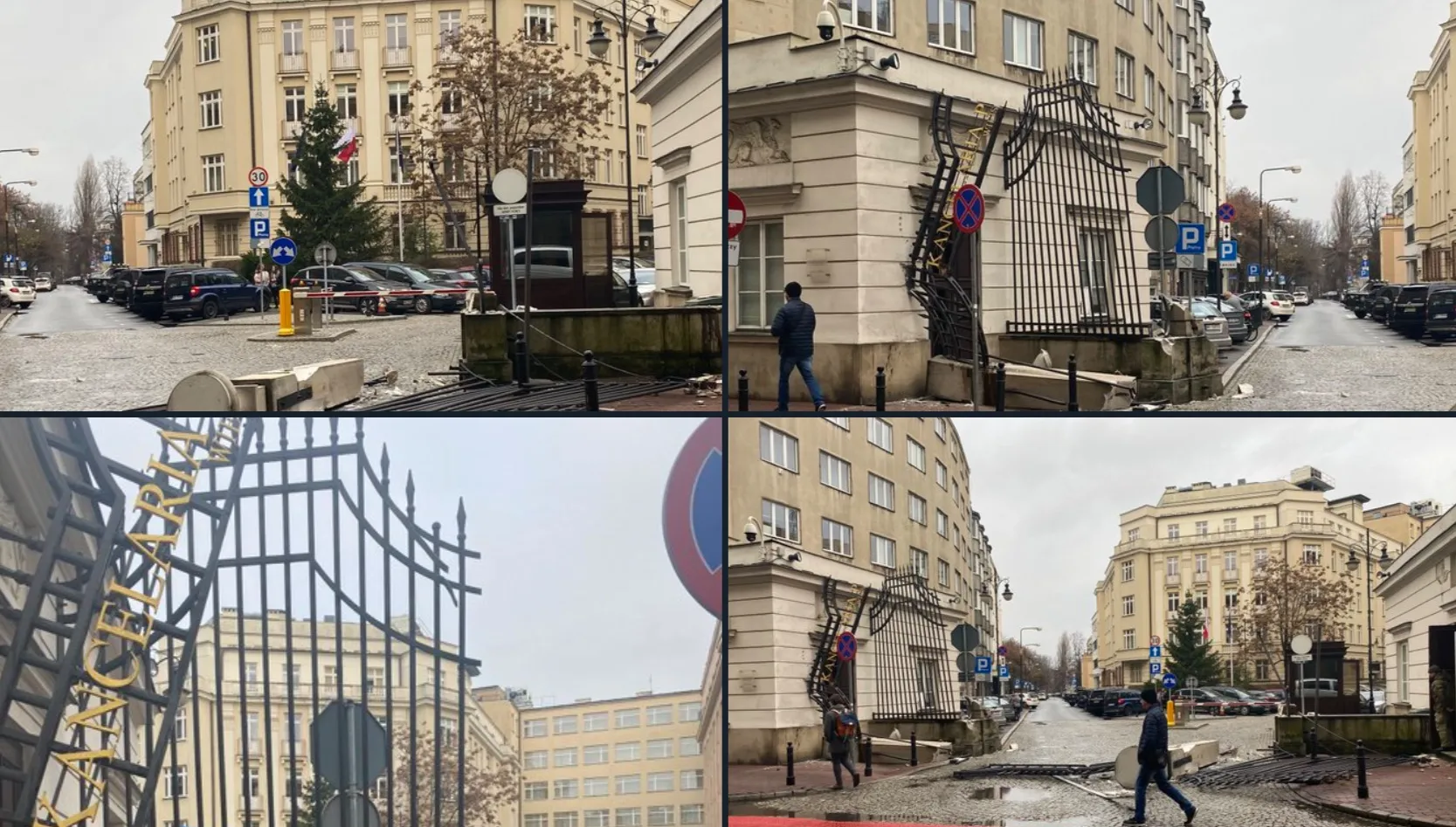 Brama wjazdowa do Kancelarii Prezydenta zdemolowana. Znamy prawdopodobną przyczynę