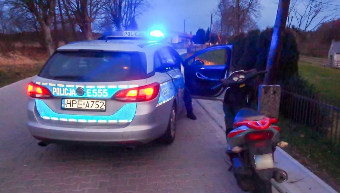 Uciekał policji motorowerem. Miał ponad 3 promile
