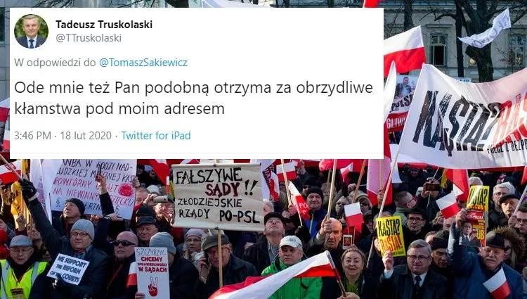 Mszczą się za udaną demonstrację przeciw "kaście"? Kolejny polityk grozi pozwem szefowi "GP"