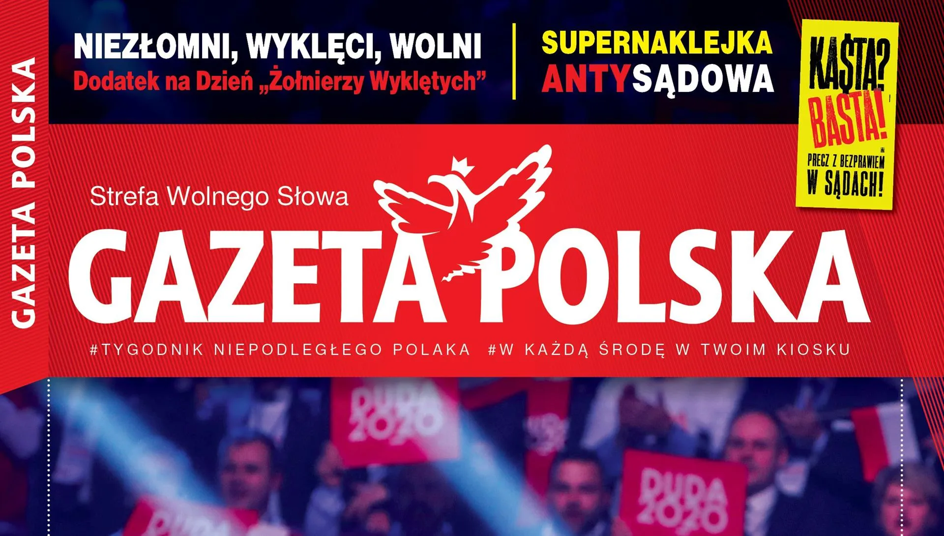 Jutro w "GP" wywiad z Jarosławem Kaczyńskim i naklejka "Precz z bezprawiem w sądach!"
