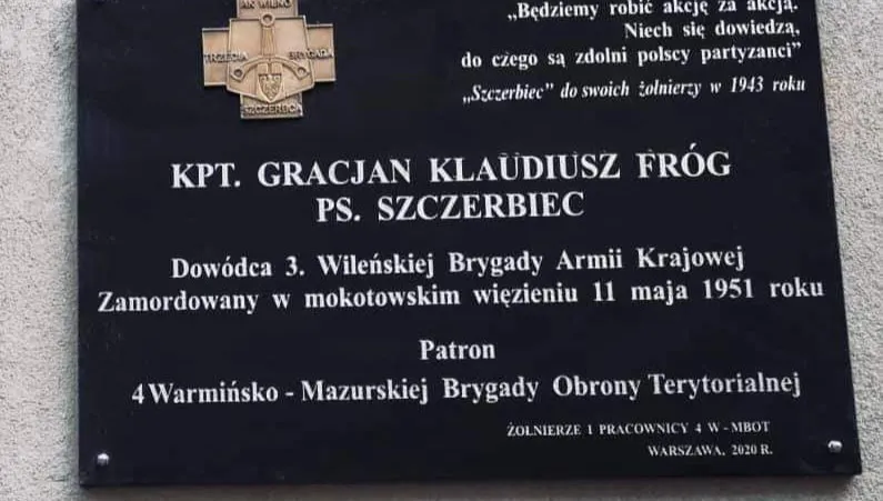 "Mamy obowiązek pamiętać o bohaterach".  Jednym z nich był kapitan Fróg ps. “Szczerbiec”