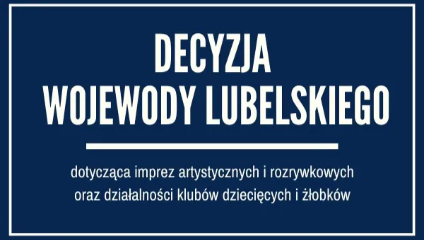 Wojewoda zawiesił imprezy artystyczne i rozrywkowe