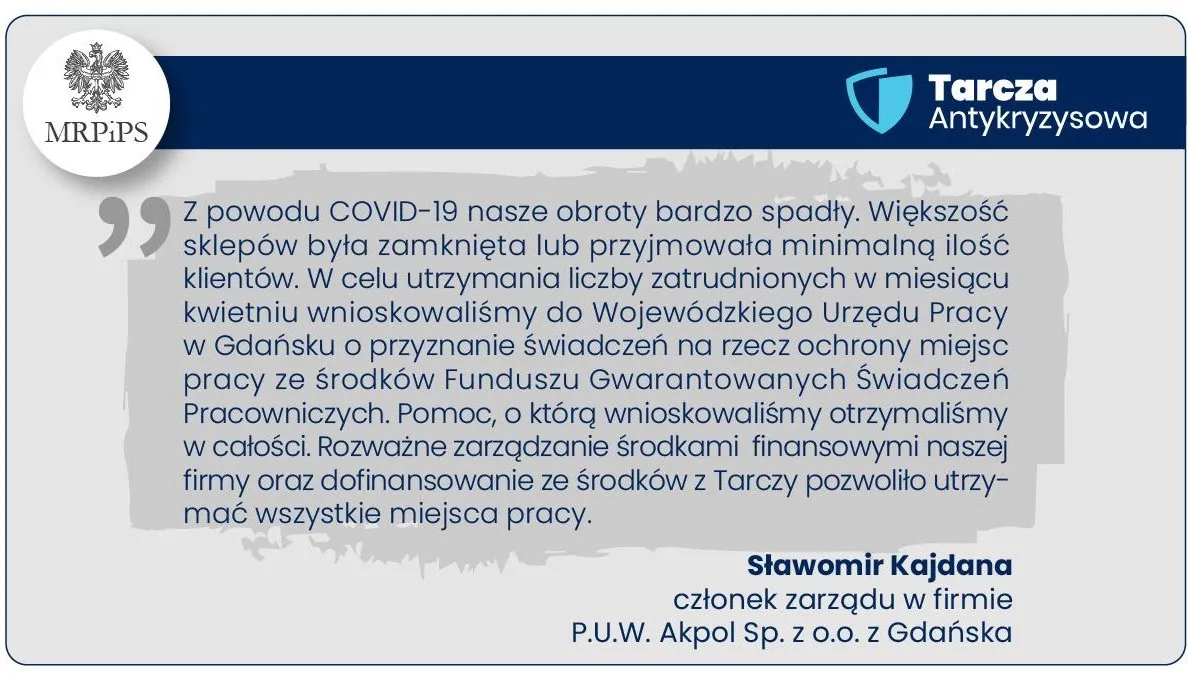 Tarcza: aż 5 mld trafiło do pomorskich firm