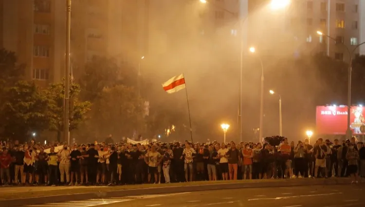 Warszawa: Wiec solidarności z Białorusinami