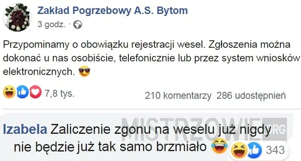 Zgon na weselu