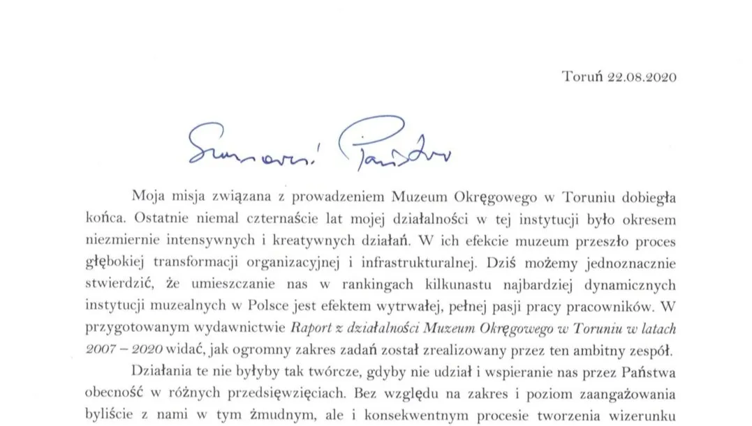 Pożegnał się ze stanowiskiem po 14 latach