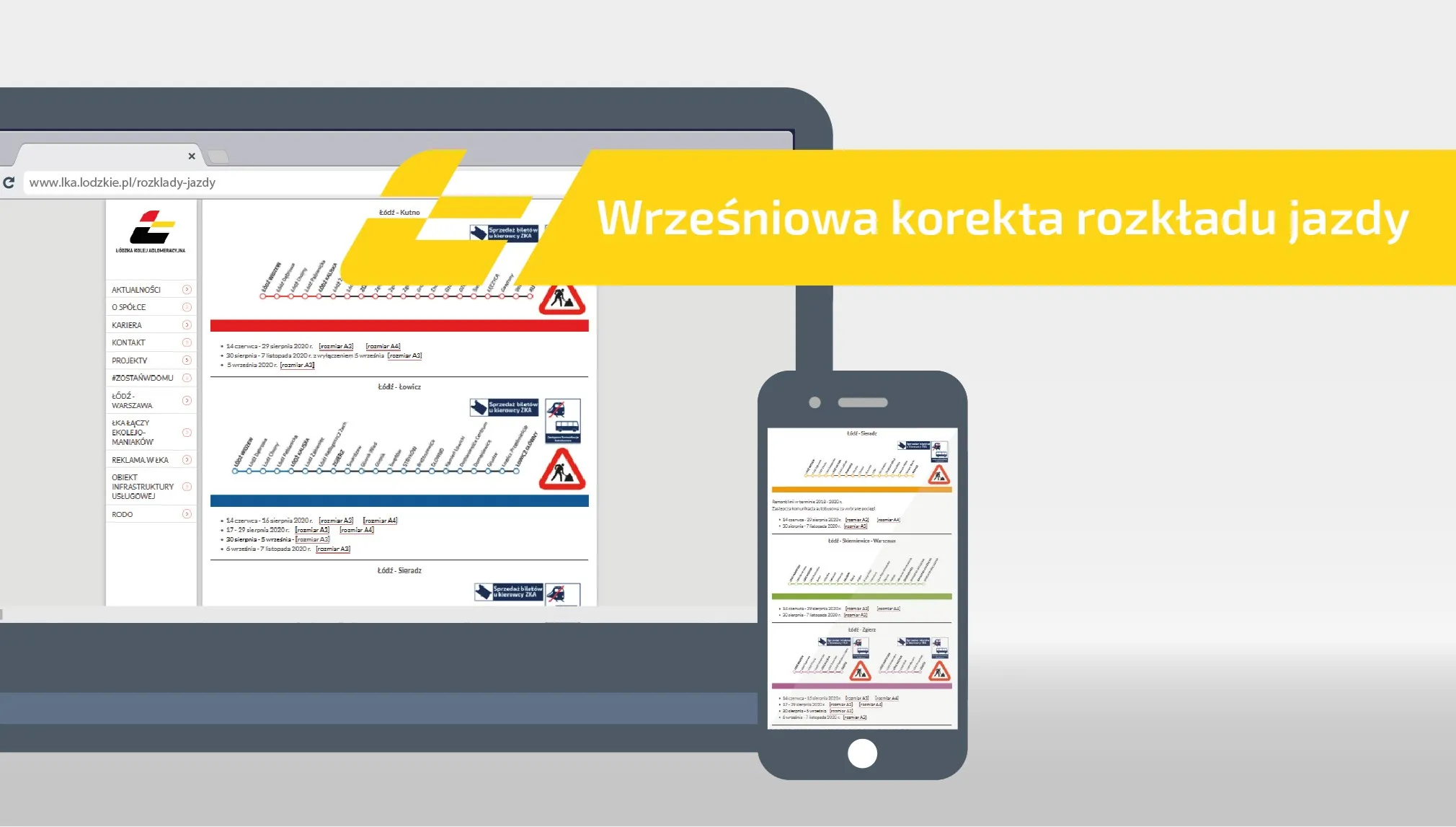 Więcej połączeń w rozkładzie Łódzkiej Kolei Aglomeracyjnej