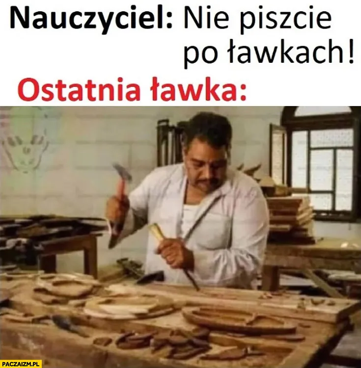 Nie pisać po ławkach