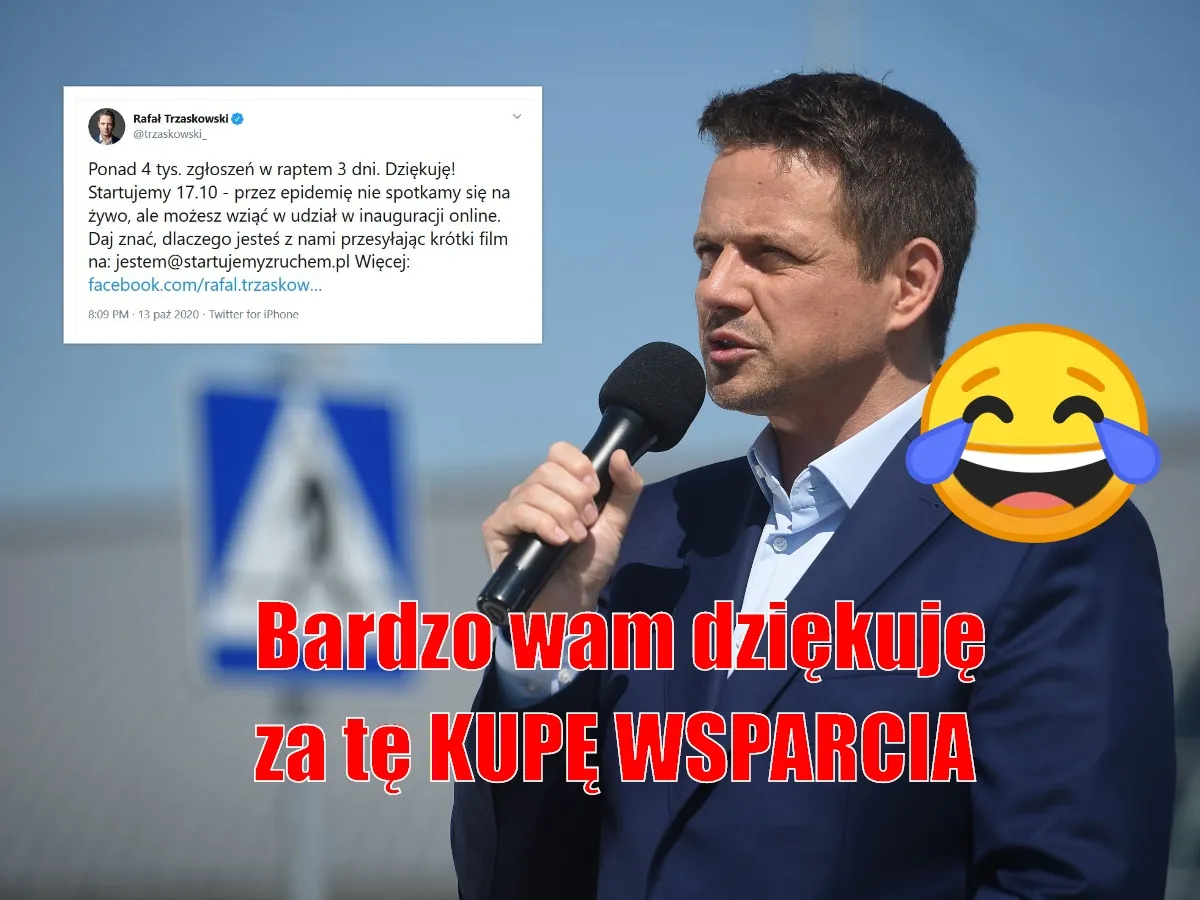 Kupa wsparcia ruchu Trzaskowskiego