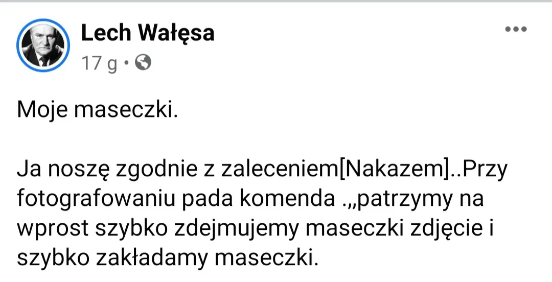 Maseczka do zdjęcia