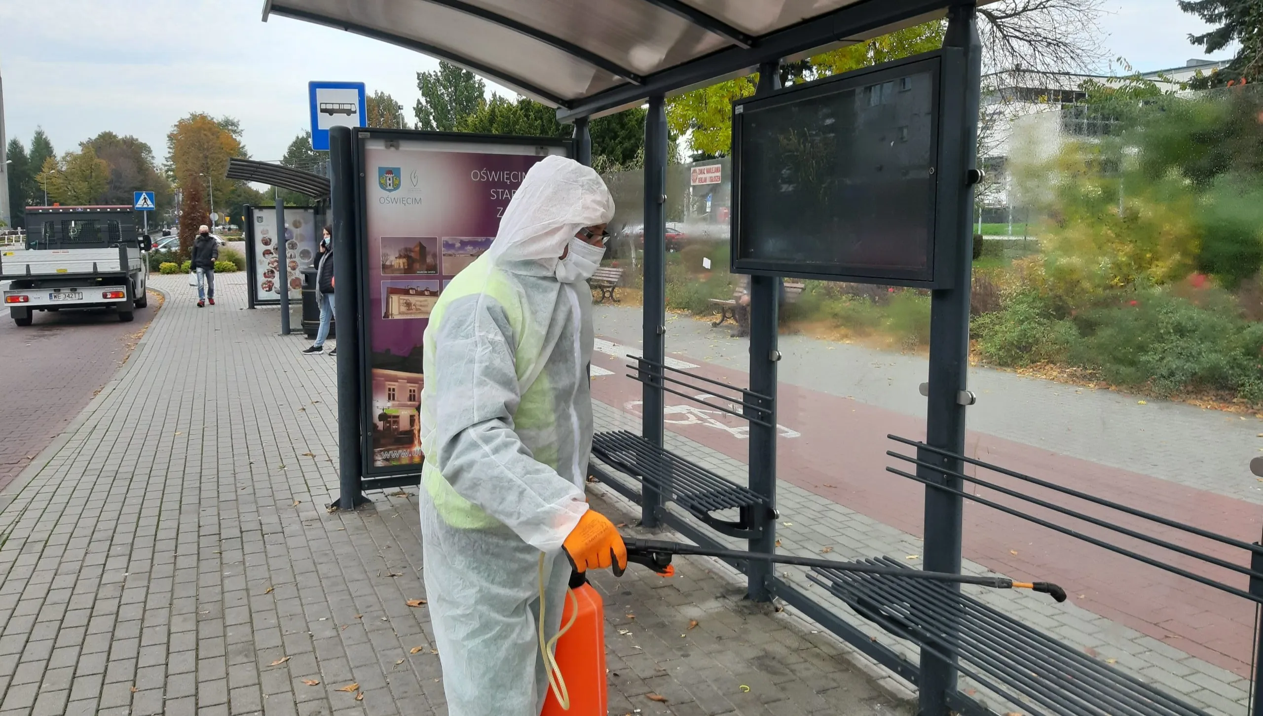 Oświęcim wrócił do dezynfekcji przestrzeni publicznej