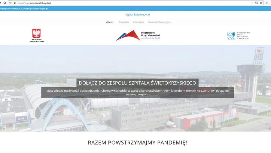 Ponad 500 osób zgłosiło się do pracy w szpitalu tymczasowym