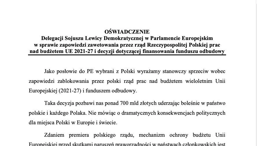 SLD straszy konsekwencjami weta