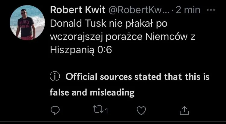 Czyli płakał...