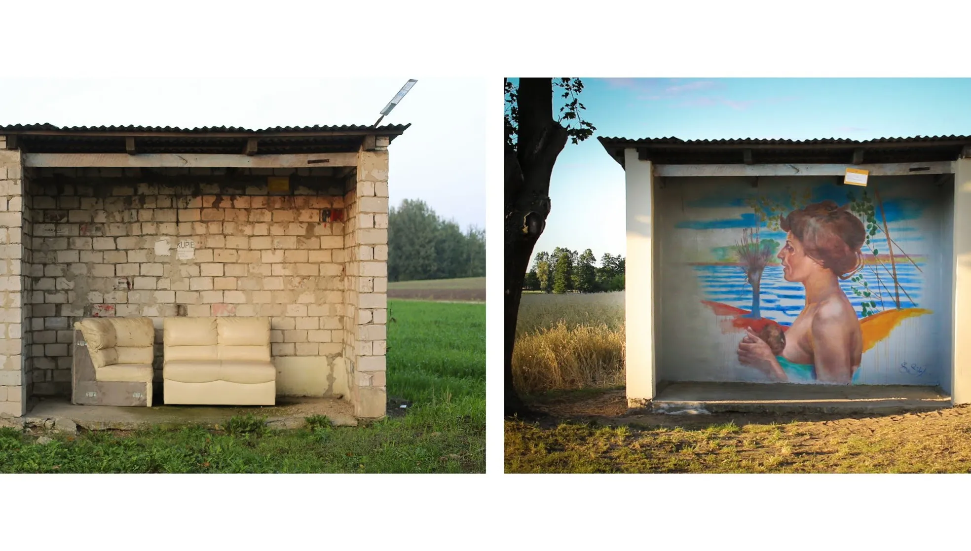 Młodopolskie klimaty na wiejskich przystankach