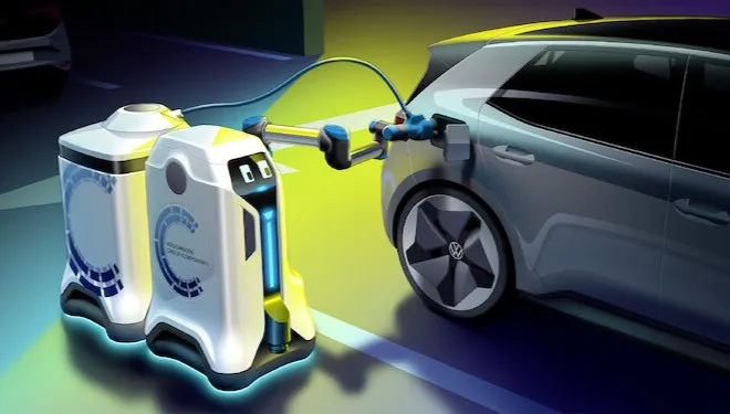 Roboty ładujące samochody elektryczne. Zaprezentowano zdjęcia 