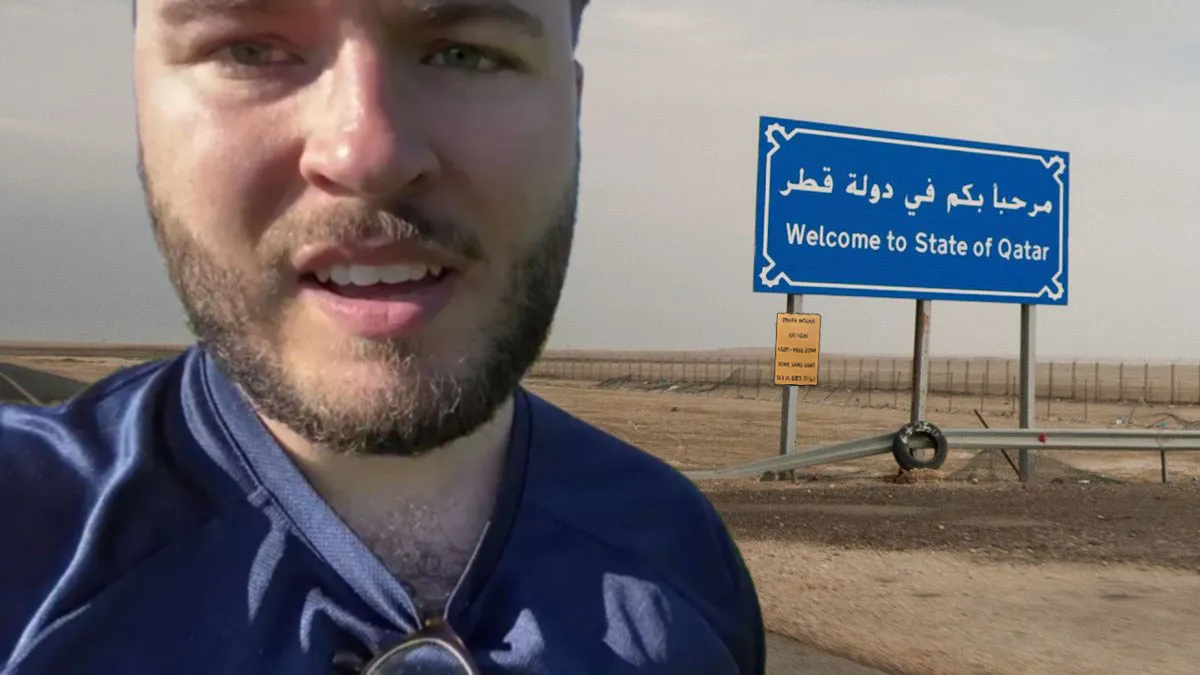 Bart w Katarze po wywiadzie z Al Jazeera