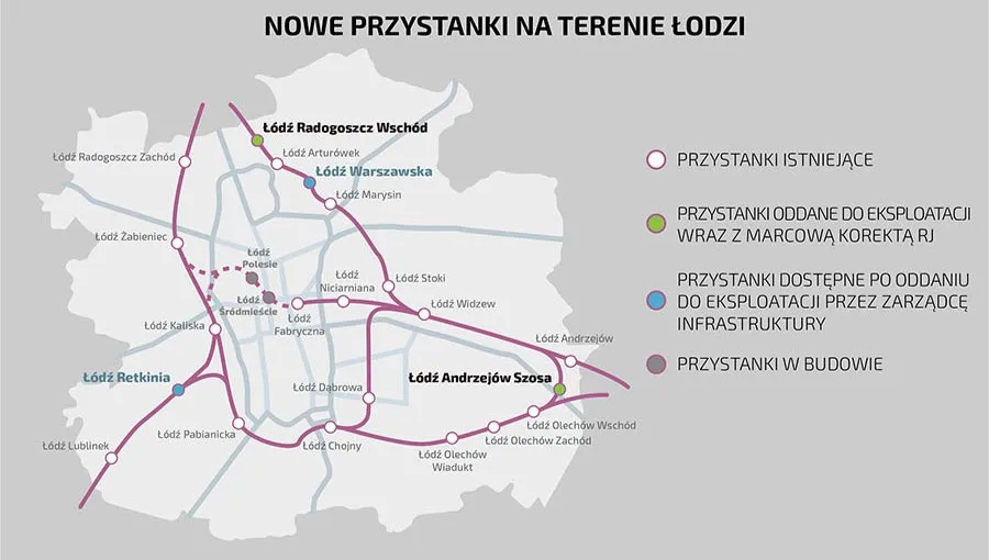 Zmiany w rozkładzie Łódzkiej Kolei Aglomeracyjnej
