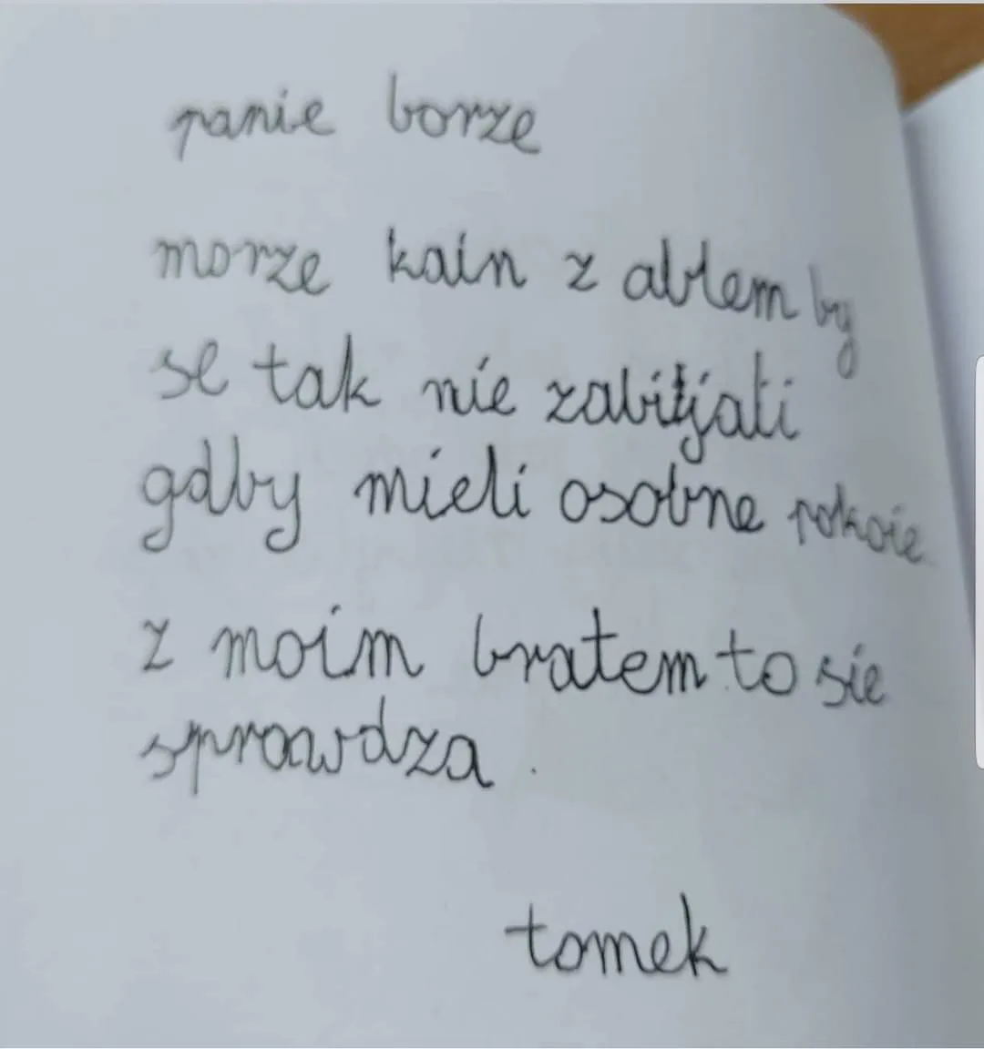 Tomek pisze do Boga