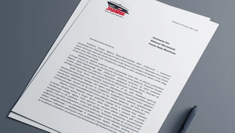 Zmiany w Tauronie. Solidarność apeluje do premiera