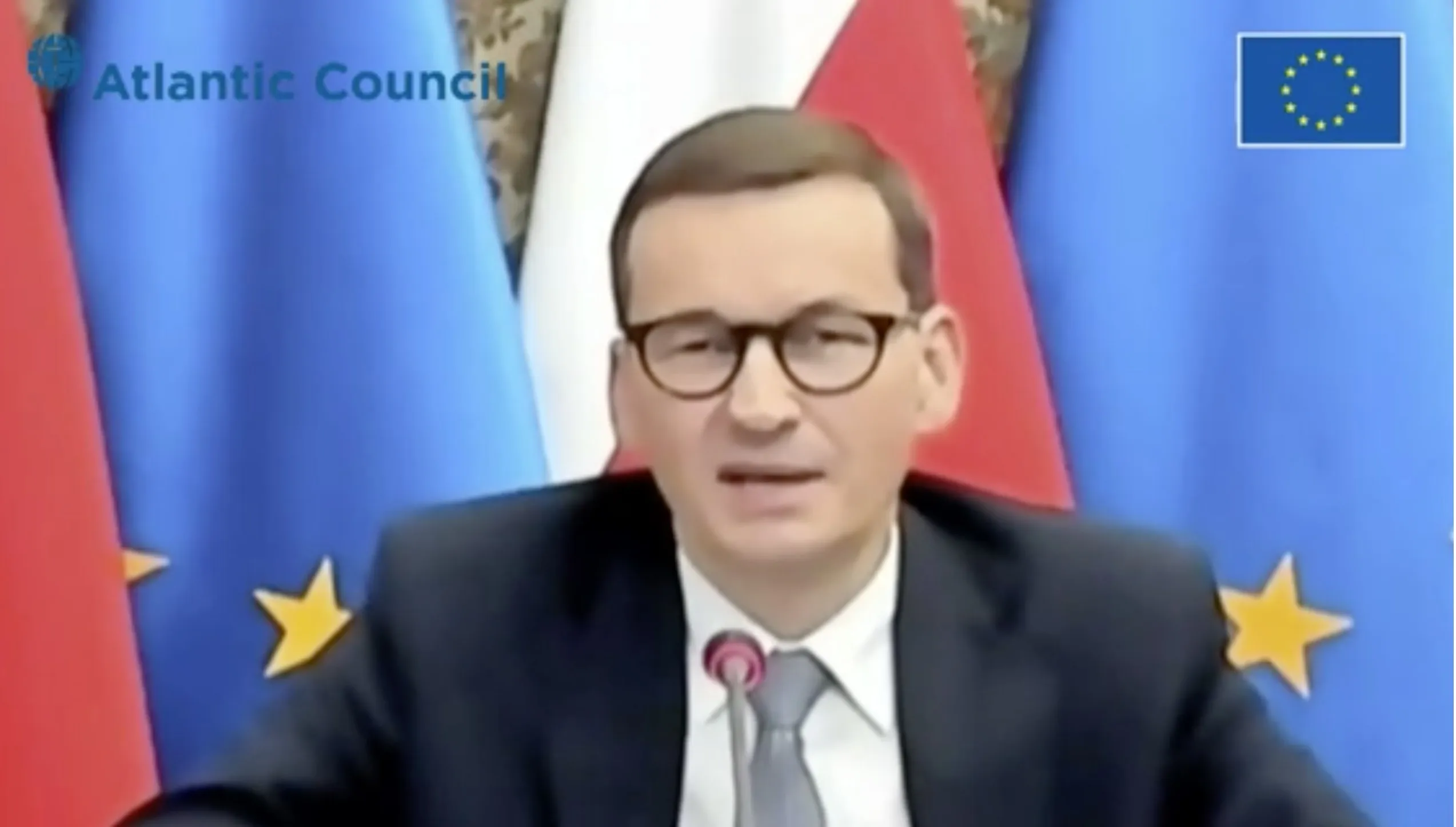 Premier Morawiecki podczas konferencji Atlantic Council: Trójmorze niedoceniane przez USA