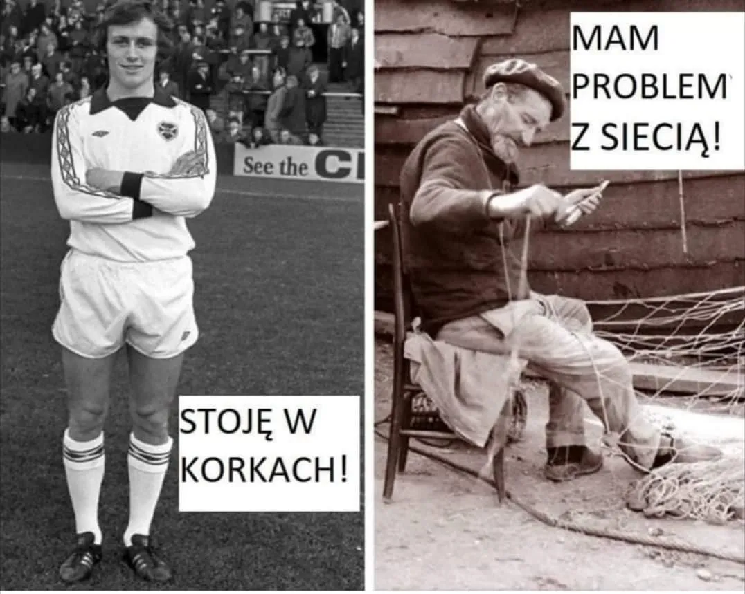 W korkach, z siecią