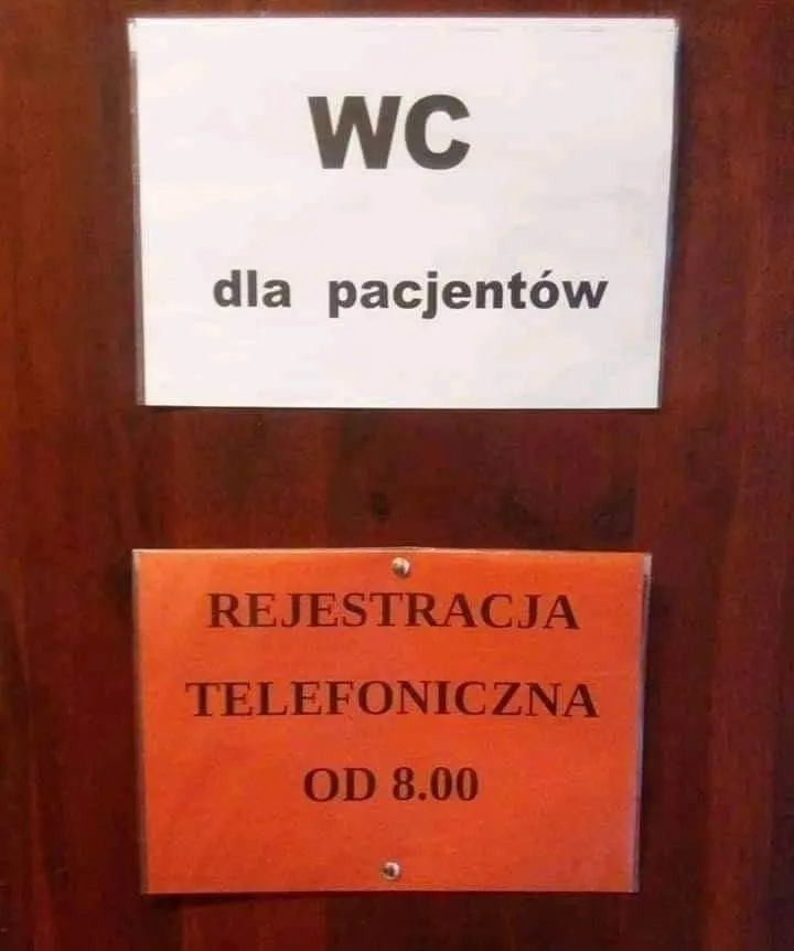Rejestracja... do WC?