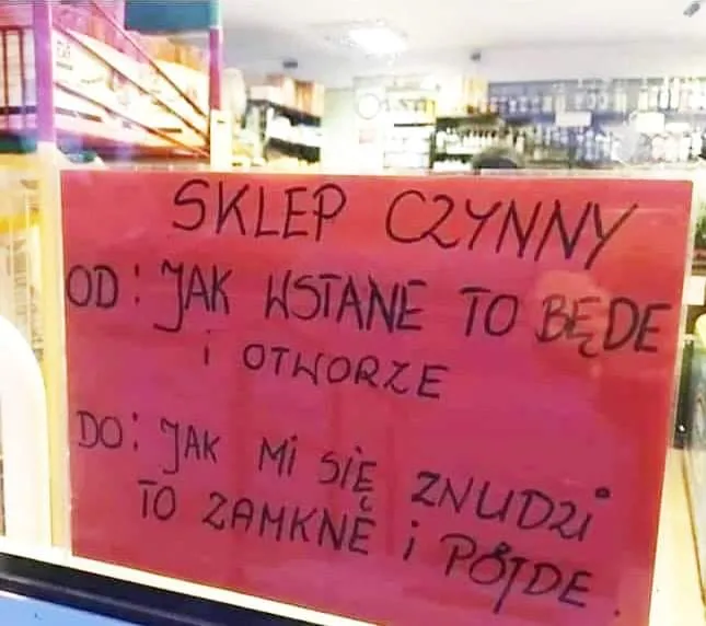 Sklep czynny