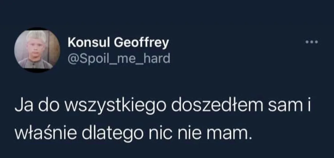 Doszedłem do tego sam