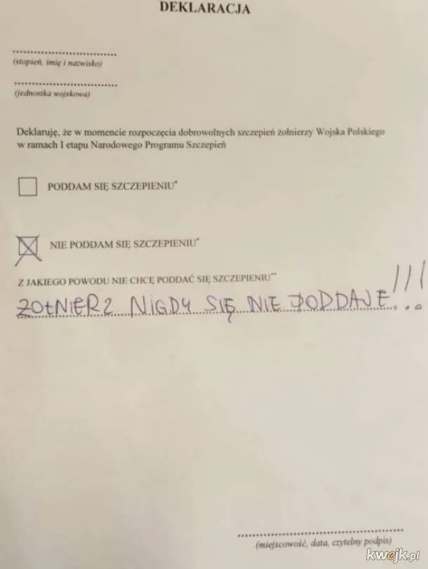 Żołnierz się nie poddaje