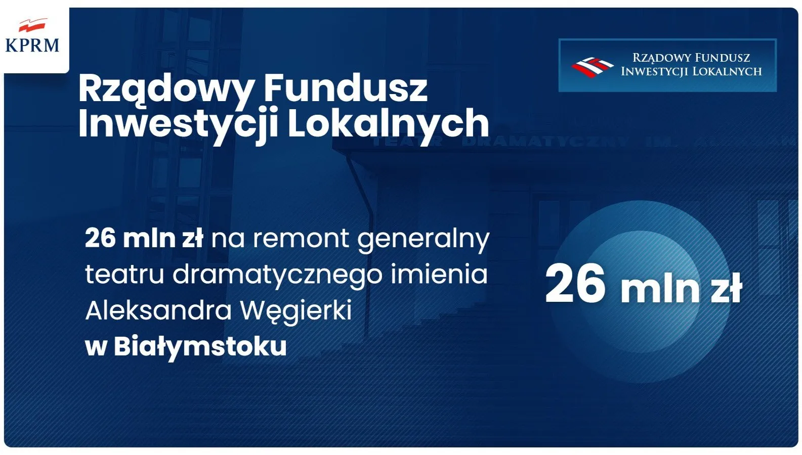 Remont teatru w Białymstoku. Premier: "cieszę się"