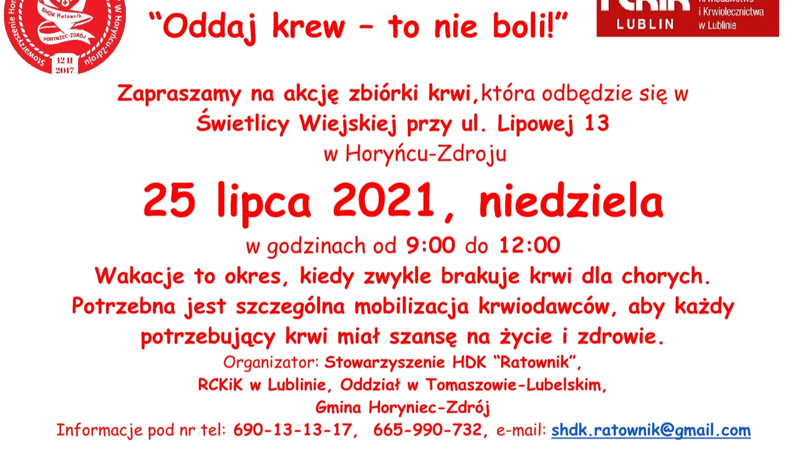 Lubelskie: niskie zapasy krwi 