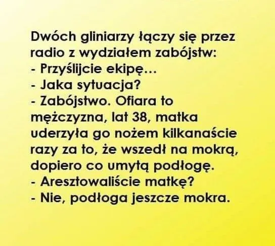 Mokra podłoga...