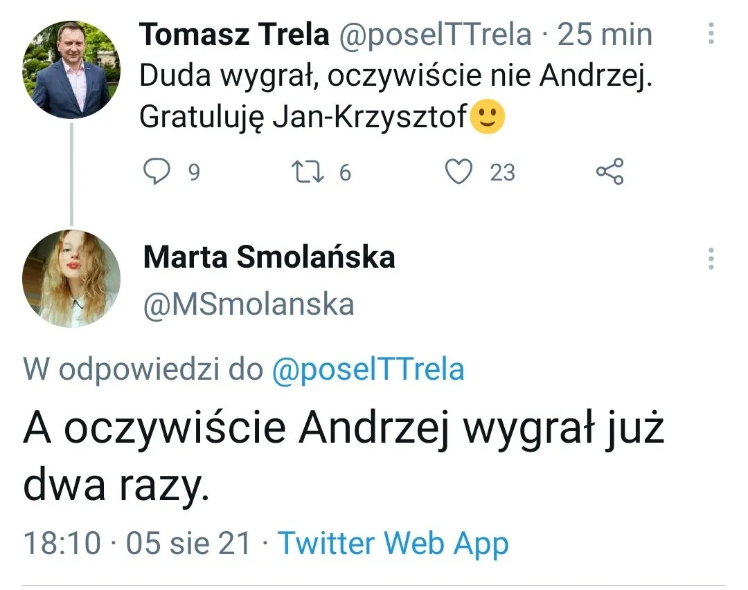 Wygrał dwa razy