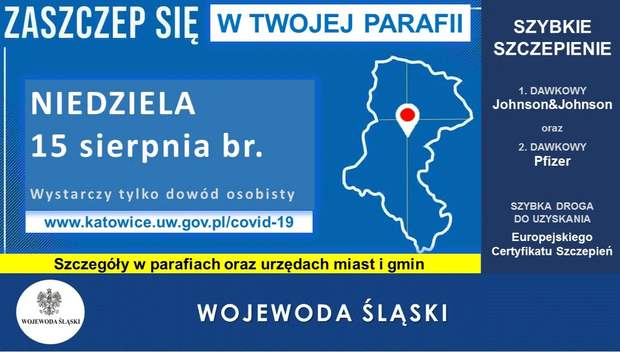 W niedzielę szczepienia w śląskich parafiach